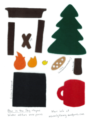 Thumbnail of flannel template for blue is the sky.