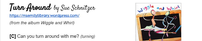 Turn Around Ukulele songsheet thumbnail