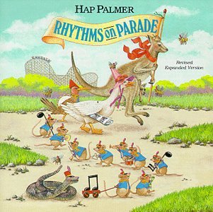 image of Rhythms on Parade album cover showing animals following a kangaroo