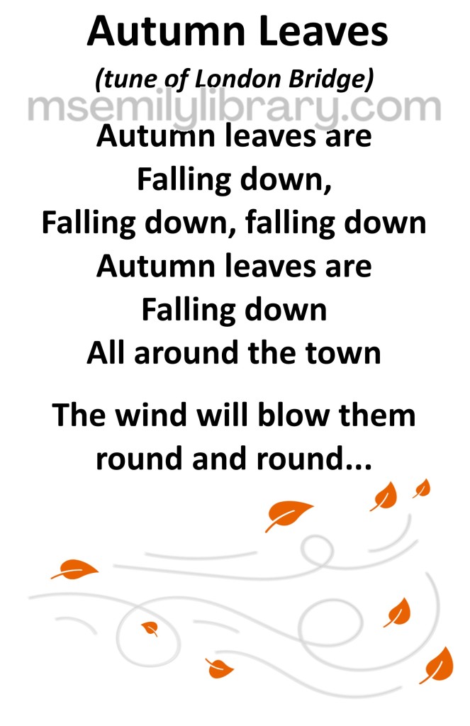 autumn leaves thumbnail, with a graphic of scattered orange leaves with gray swirls indicating wind. click the image to download a non-branded PDF