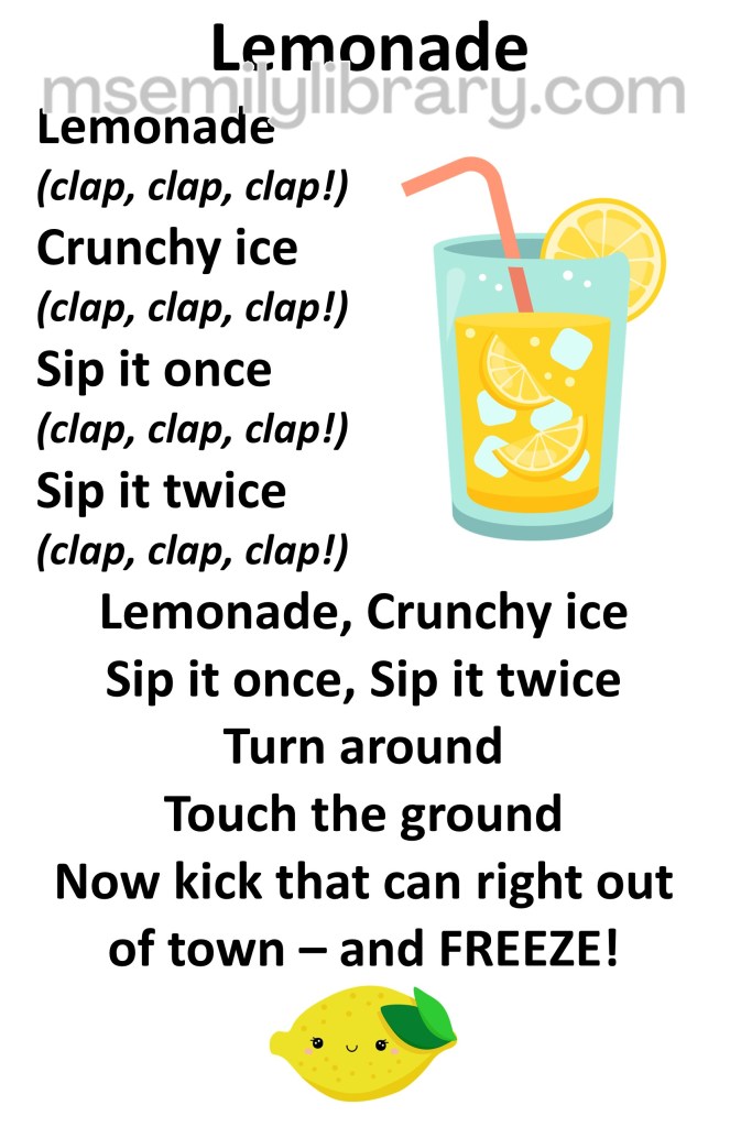 Lemonade thumbnail, with a graphic of a glass of lemonade at the top and a smiling lemon at the bottom. click the image to download a non-branded PDF