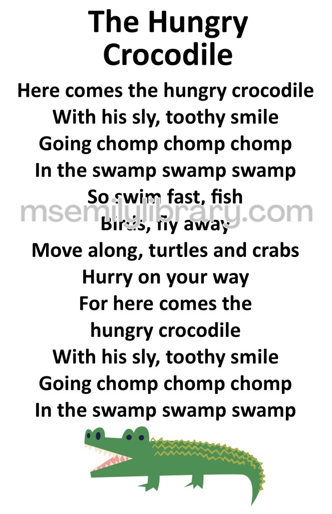 the hungry crocodile thumbnail, with a graphic of a green cartoon croc. click the image to download a non-branded PDF