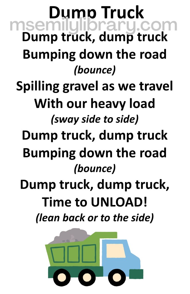 dump truck thumbnail, with a graphic of a cartoon dump truck with a load of gravel in the back. click the image to download a non-branded PDF