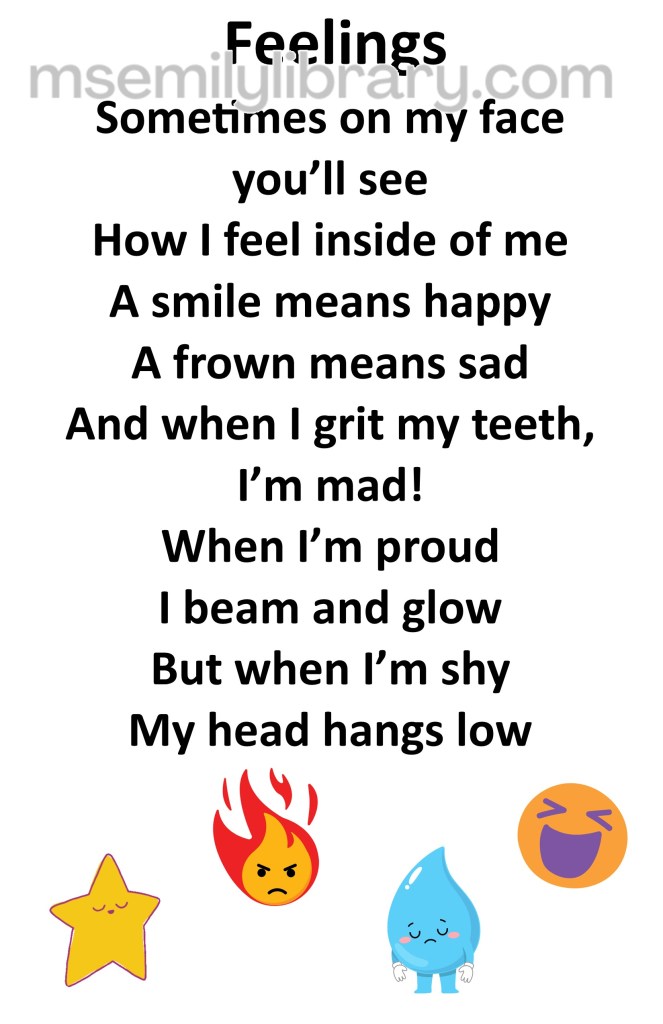 feelings thumbnail, with a graphic of a star looking proud, a flame looking angry, a tear looking sad, and a laughing smiley face. click the image to download a non-branded PDF