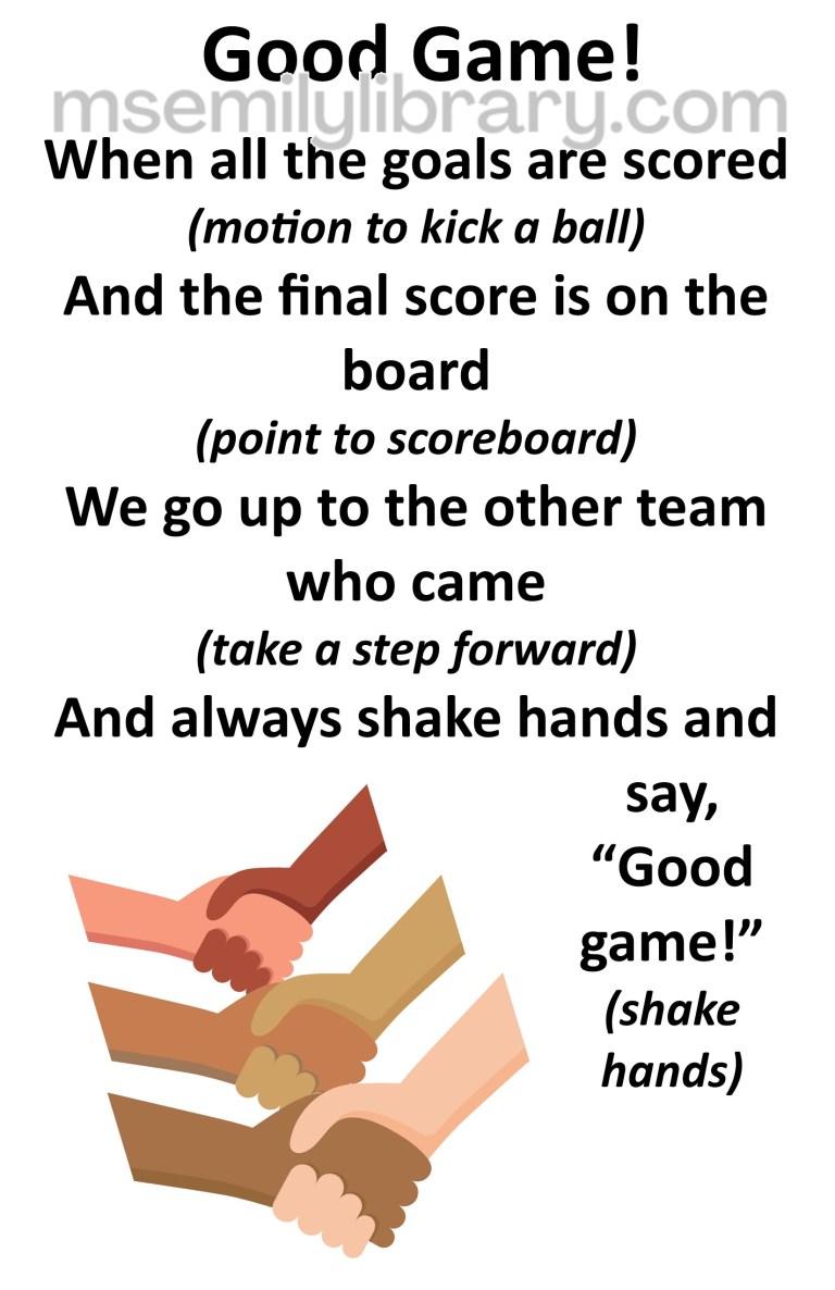 Good Game Message Storytime: Sports – Storytime with Ms. Emily Library