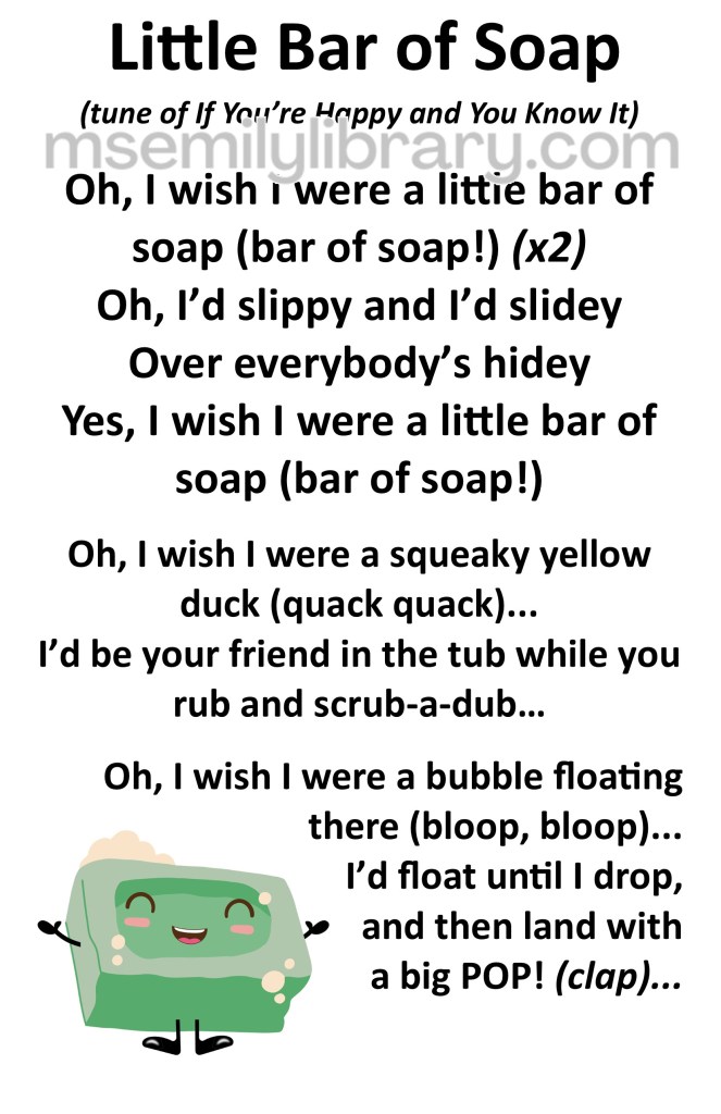 little bar of soap thumbnail, with a graphic of a blue anthropomorphic bar of soap with a smiling face and arms and legs. click the image to download a non-branded PDF