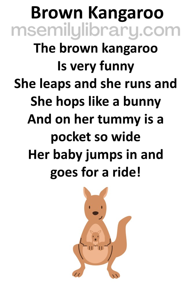 brown kangaroo thumbnail, with a graphic of a kangaroo with a joey in her pouch. click the image to download a non-branded PDF