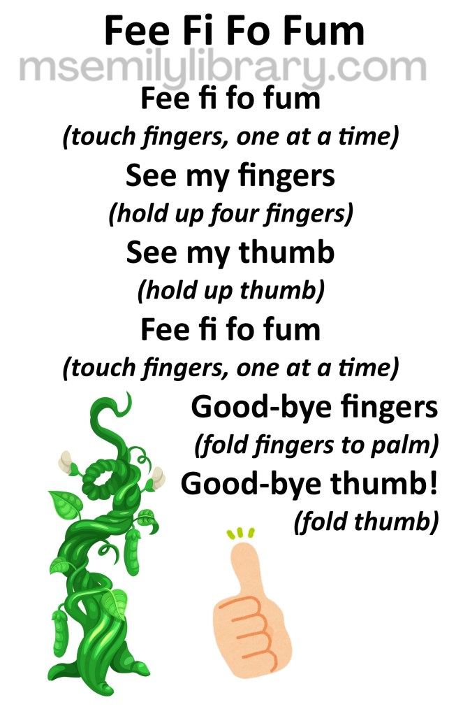 fee fi fo fum thumbnail, with a graphic of a beanstalk and a hand with thumbs up. click the image to download a non-branded PDF
