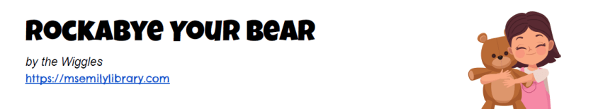 rockabye your bear ukulele songsheet thumbnail