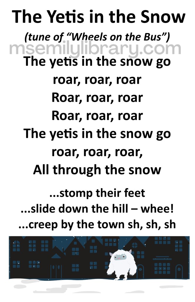 yeti in the snow thumbnail, with a graphic of yeti creeping in front of a darkened town. click the image to download a non-branded PDF