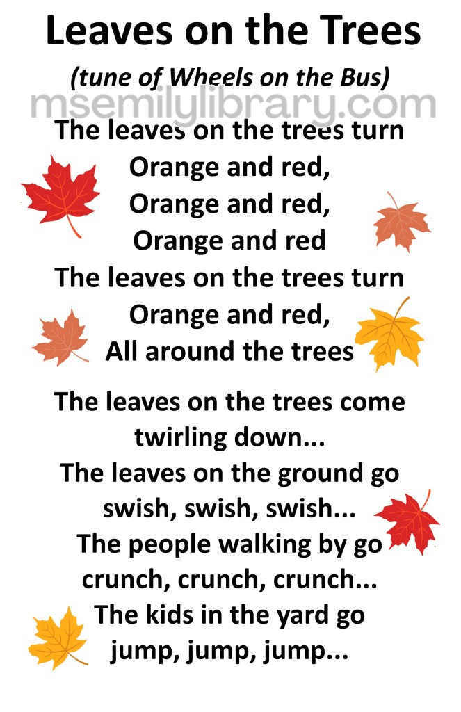leaves on the trees thumbnail, with a graphic of scattered maple leaves in red, yellow, and orange. click the image to download a non-branded PDF