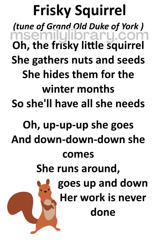 frisky squirrel thumbnail, with a graphic of a squirrel standing on its hind legs. click the image to download a non-branded PDF