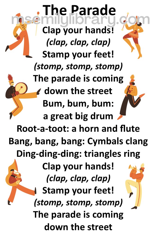 the parade thumbnail, with a graphic of six marching band players with various instruments. click the image to download a non-branded PDF