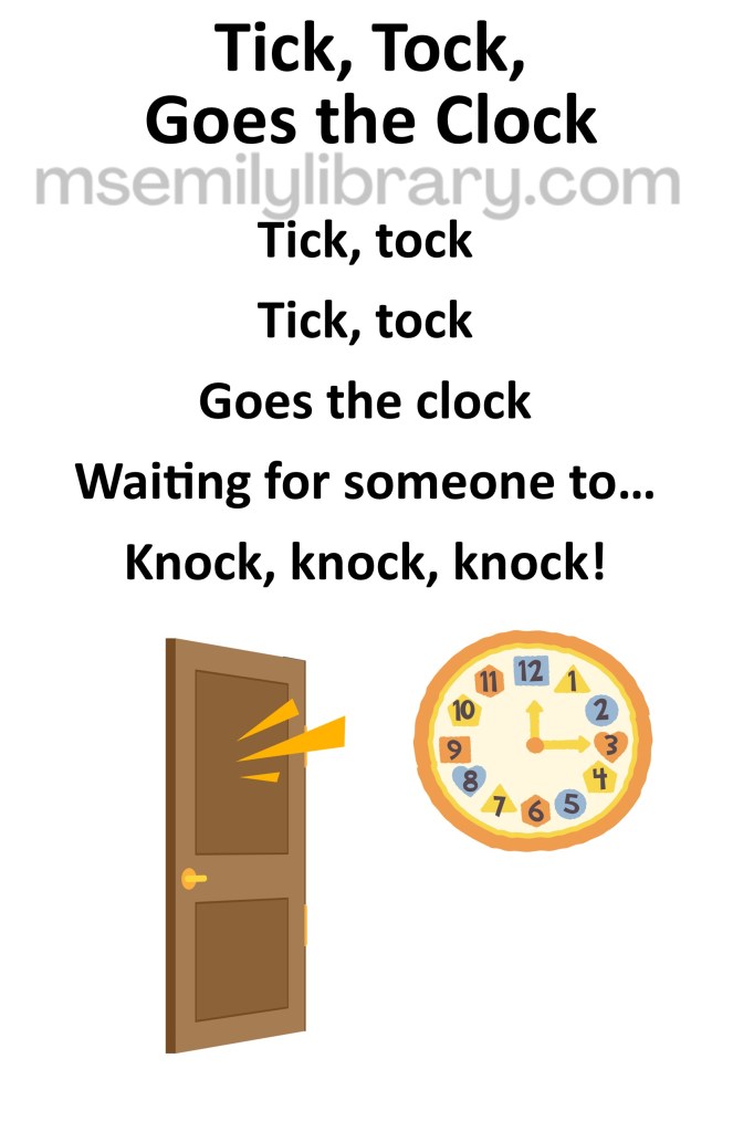 tick tock goes the clock thumbnail, with a graphic of a door and a clock. click the image to download a non-branded PDF