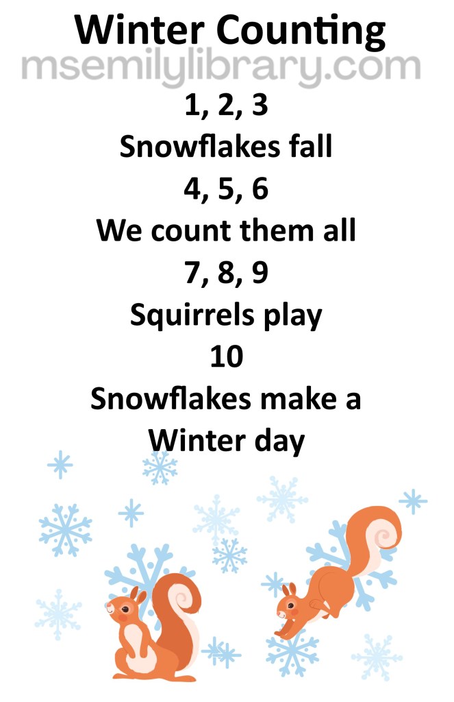 winter counting thumbnail, with a graphic of two squirrels playing in the snow. click the image to download a non-branded PDF