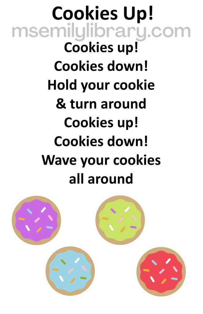 cookies up thumbnail, with a graphic of four round sugar cookies with different frosting and sprinkles (purple, green, blue, and red). click the image to download a non-branded PDF
