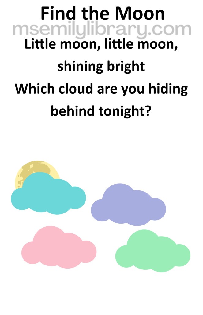 find the moon thumbnail, with a graphic of four clouds (blue, purple, pink and green) with a moon peeking out from the blue one. click the image to download a non-branded PDF