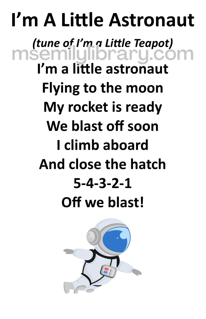 I'm a little astronaut thumbnail, with a graphic of an astronaut in their space suit doing a space walk. click the image to download a non-branded PDF
