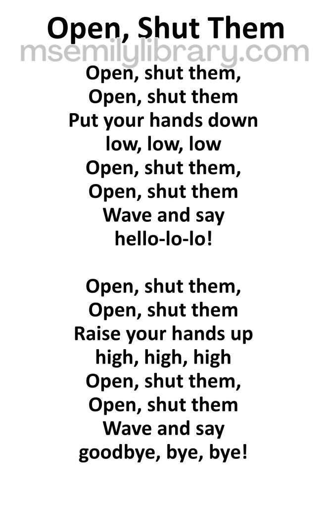 open shut them thumbnail, with lyrics only. click the image to download a non-branded PDF
