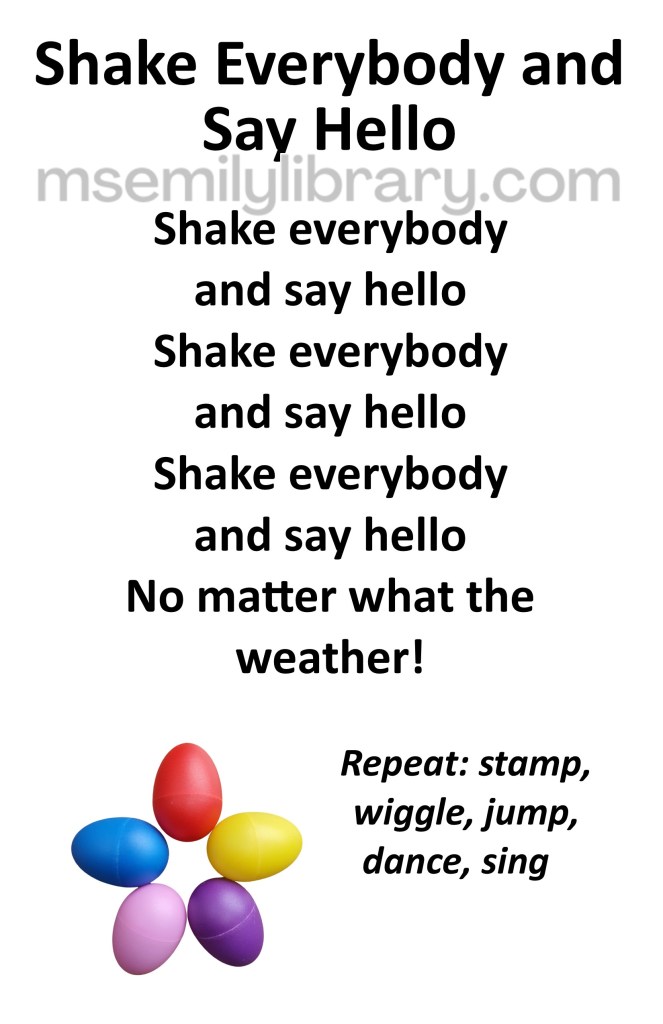 shake everybody and say hello thumbnail, with a graphic of five shaker eggs of varying colors. click the image to download a non-branded PDF