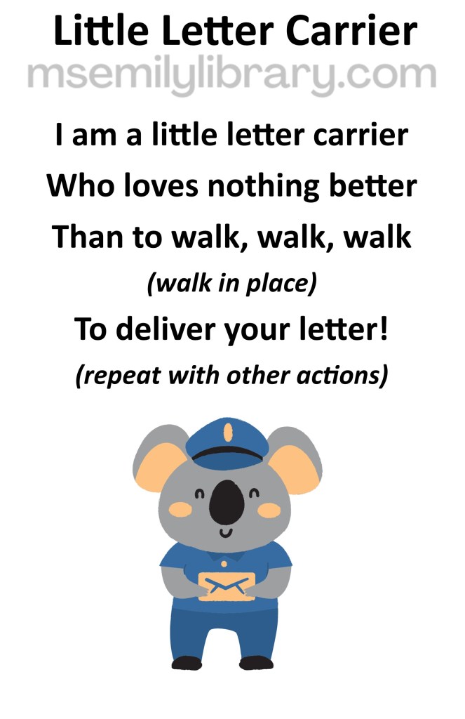 little letter carrier thumbnail, with a graphic of a koala dressed as a letter carrier holding an envelope. click the image to download a non-branded PDF