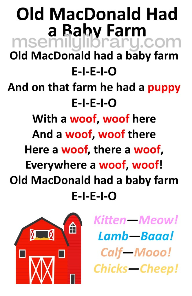 old macdonald had a baby farm thumbnail, with a graphic of a red barn. click the image to download a non-branded PDF