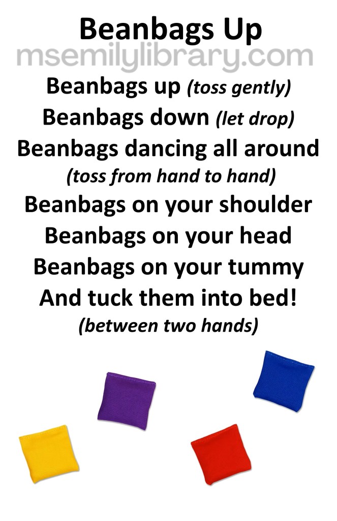 beanbags up thumbnail, with a graphic of four square beanbags: yellow, purple, red, and blue. click the image to download a non-branded PDF