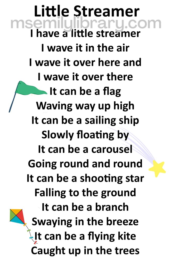 little streamer thumbnail, with a graphic of a pennant flag, a shooting star, and a kite. click the image to download a non-branded PDF