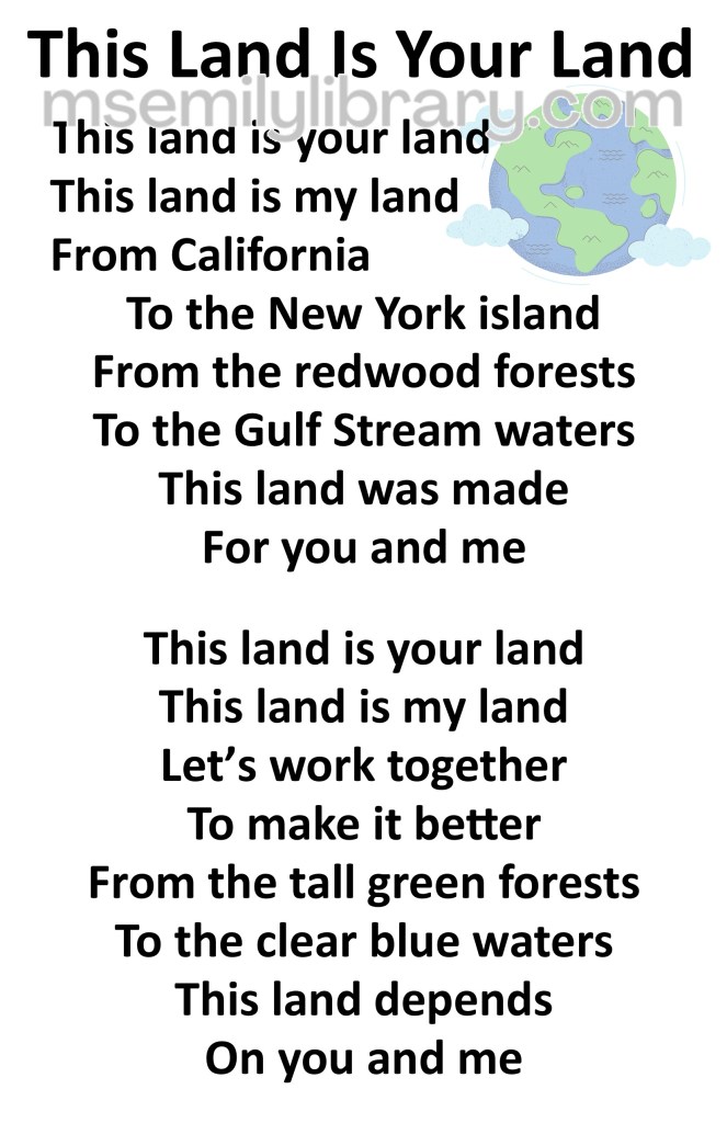 this land is your land thumbnail, with a graphic of an earth with clouds. click the image to download a non-branded PDF