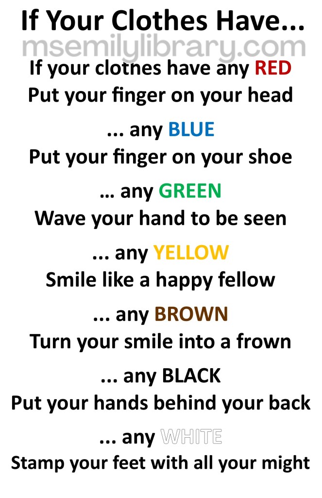 if your clothes have thumbnail, with lyrics only, though each color word is written in that color. click the image to download a non-branded PDF