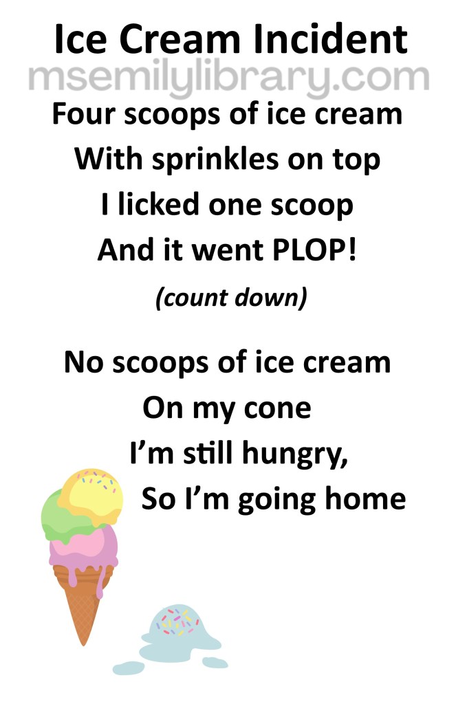ice cream incident thumbnail, with a graphic of an ice cream cone with 3 scoops on top, and one scoop that had fallen off. click the image to download a non-branded PDF