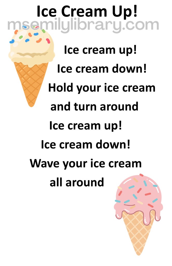ice cream up thumbnail, with a graphic of an ice cream cone at the top and at the bottom of the page - top is vanilla with sprinkles, bottom is pink with sprinkles. click the image to download a non-branded PDF